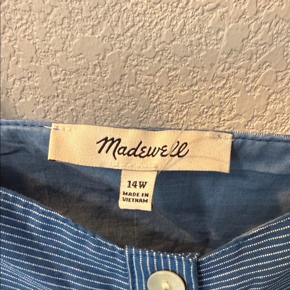 Madewell Blue Tiered Midi Dress - Picture 2 of 4